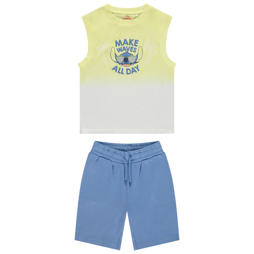 Σετ 2 τμχ. effet tie & dye Stitch Disney για αγόρι 