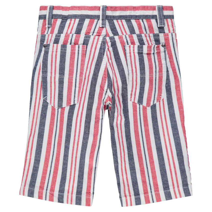 Παιδικά - Φανελένια βερμούδα με λωρίδες που κάνουν αντίθεση 