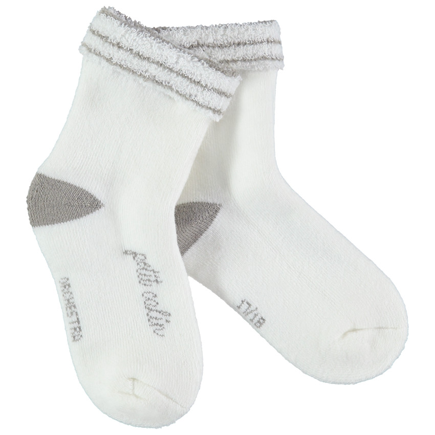 Chaussettes en bouclette à inscription et détails en jacquard Main Chaussettes en bouclette à inscription et détails en jacquard