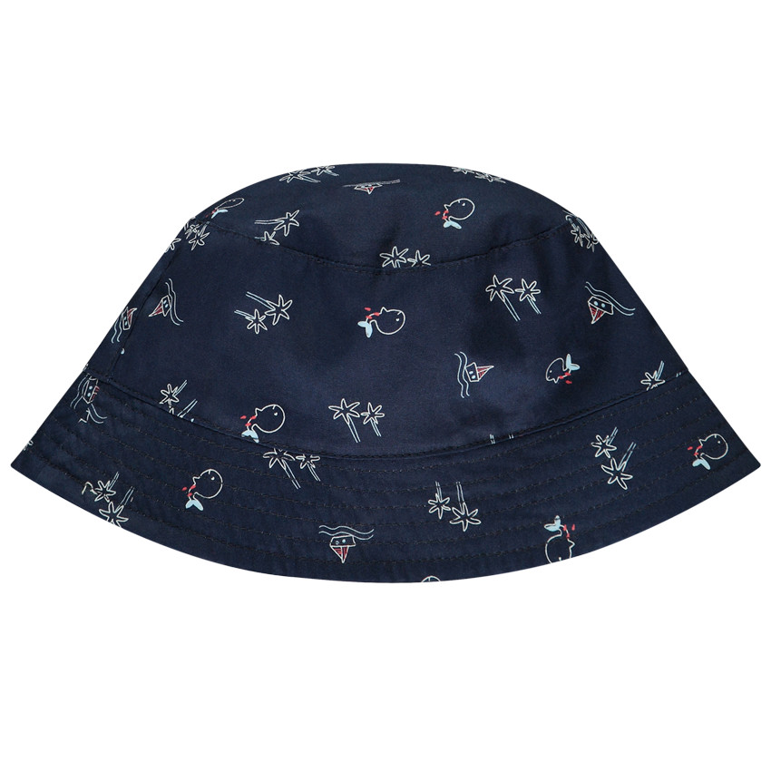 Bob réversible à imprimé et rayures pour bébé garçon 