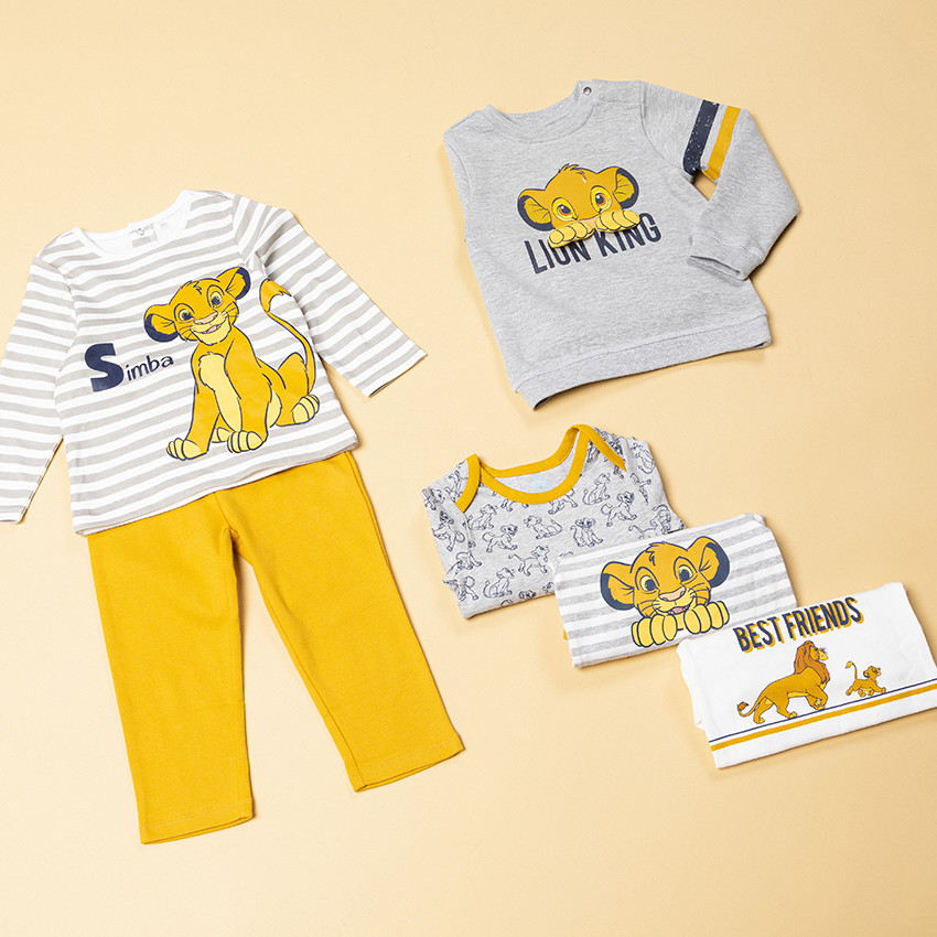 Lot de 3 bodies imprimé Le Roi Lion Disney pour bébé garçon 