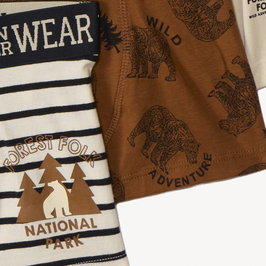 Lot de 5 boxers Bear fantaisie pour garçon  