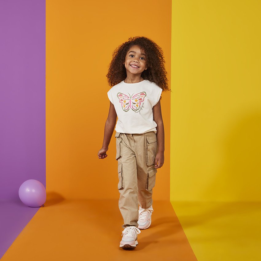 Παντελόνι cargo effet pince για κορίτσι 