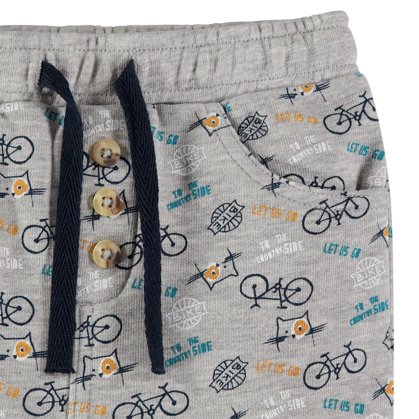 Παντελόνι φόρμας από φανέλα με εμπριμέ μοτίβο ποδήλατα  