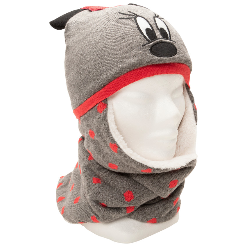 Bonnet écharpe doublé sherpa Minnie Disney 