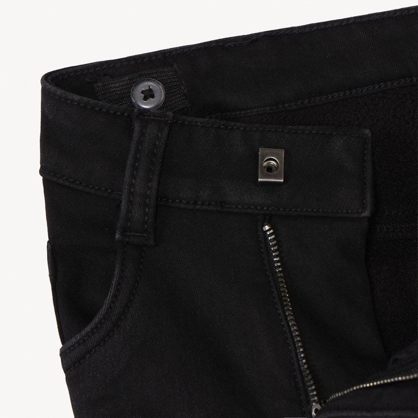 Jean effet denim doublé micropolaire uni pour garçon  