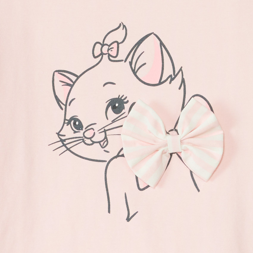 T-shirt à manches courtes Marie des Aristochats Disney pour bébé fille 