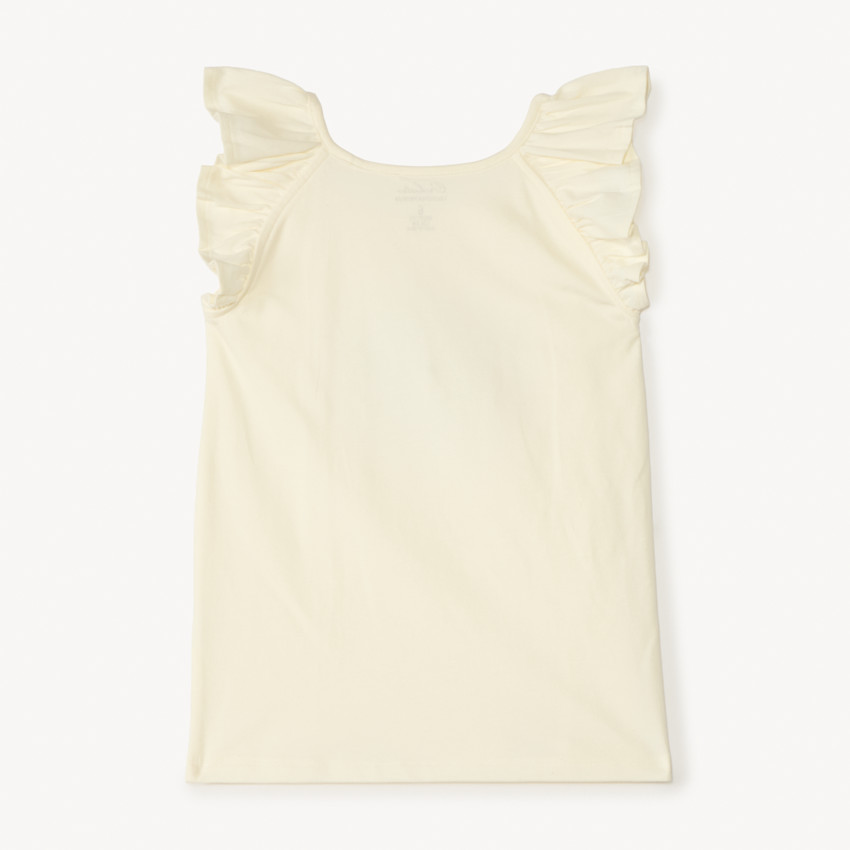 Τοπ με φανταστικά μανίκια και λουλούδια από παγιέτες για κορίτσι 