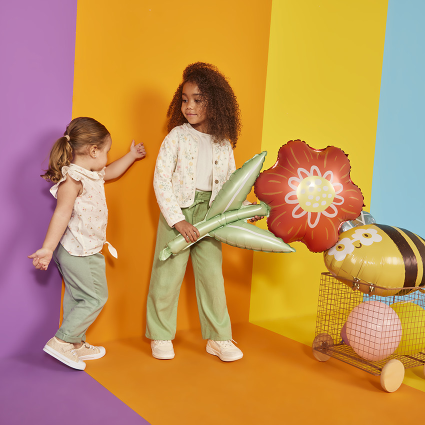 Μπουφάν με επένδυση με floral σχέδιο για κορίτσι 