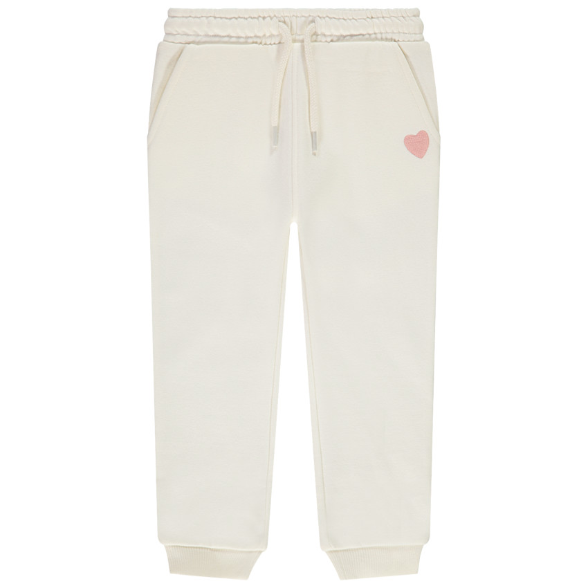 "Μπλούζα jogging μονόχρωμη με κέντημα καρδιά για μωρό κορίτσι" 