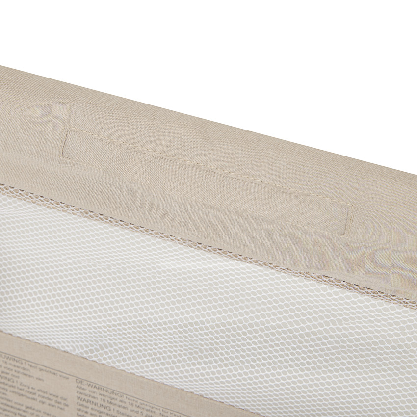 Προστατευτική Μπάρα Κρεβατιού Με Δίχτυ Και Τσέπη 150 εκ. μπεζ 