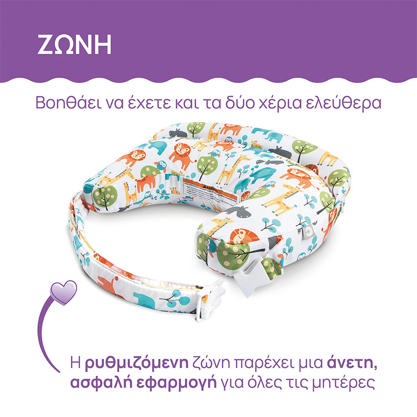 Chicco Μαξιλάρι Θηλασμού Boppy Deluxe Peaceful Jungle Για 0+ 