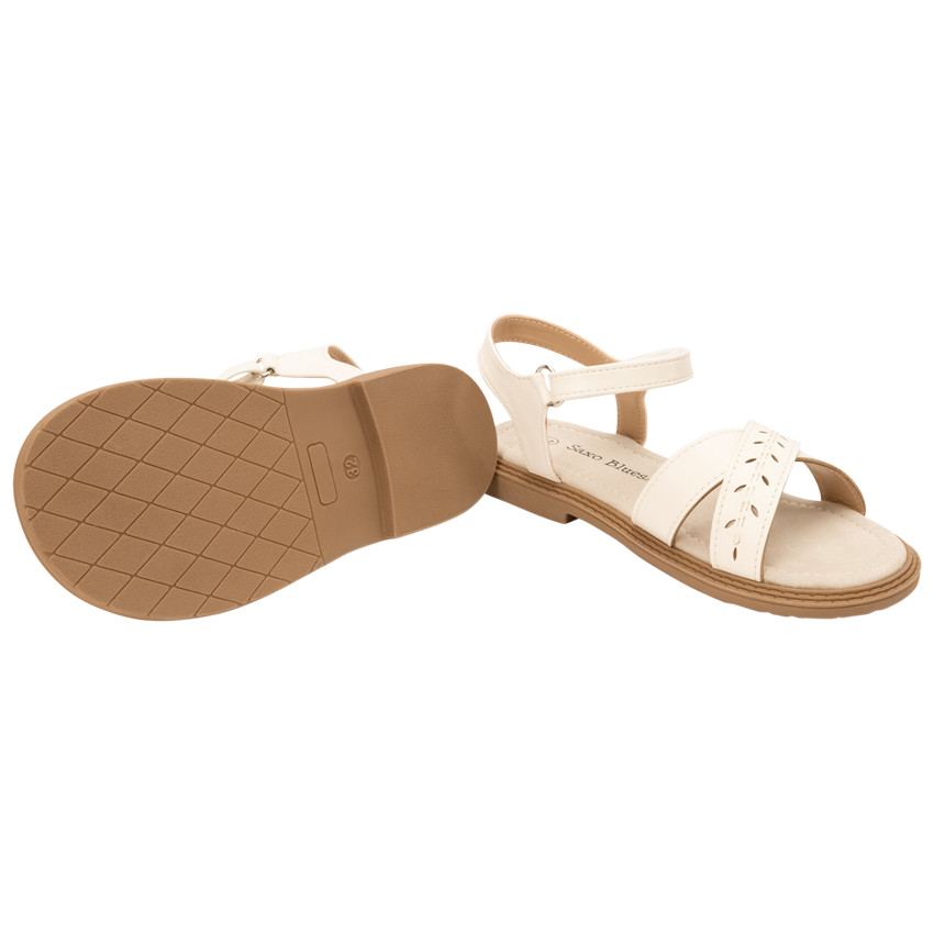 Σανδάλια με velcros και πλεξούδα για κορίτσι 