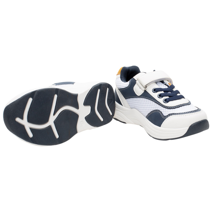 Baskets de sport en mesh à lacets et scratch 