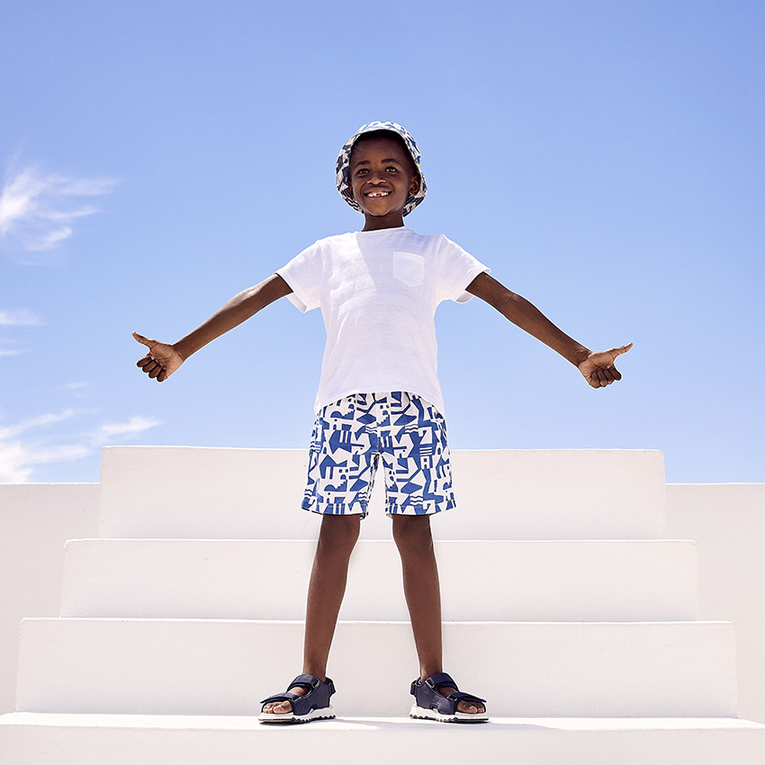 T-shirt κοντομάνικο με τσέπη και σχέδιο φοίνικα 