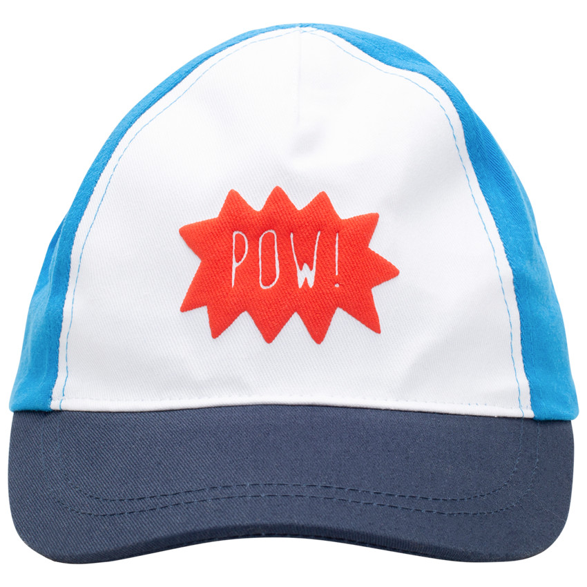 Τρίχρωμο καπέλο με τύπωμα. 