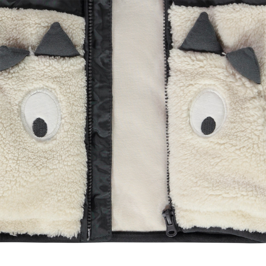 Ζακέτα με κουκούλα, ludique δεινόσαυρος bi-matière για bebe αγόρι 