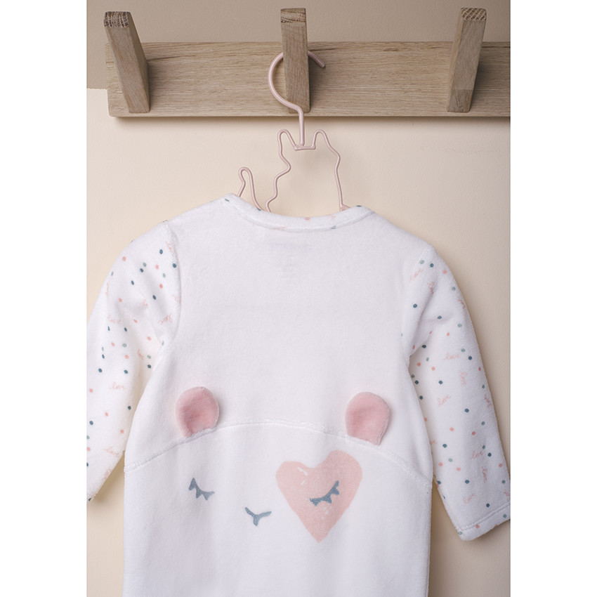 Dors-bien en velours print lapins 