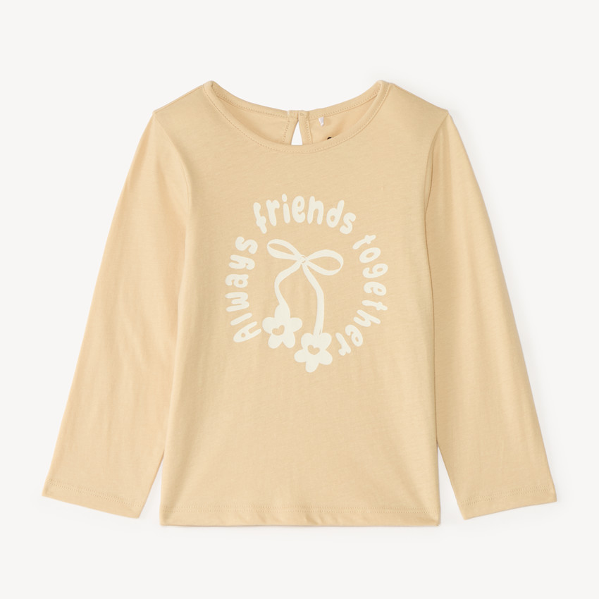 T-shirt à manches longues avec imprimé fantaisie pour bébé fille 