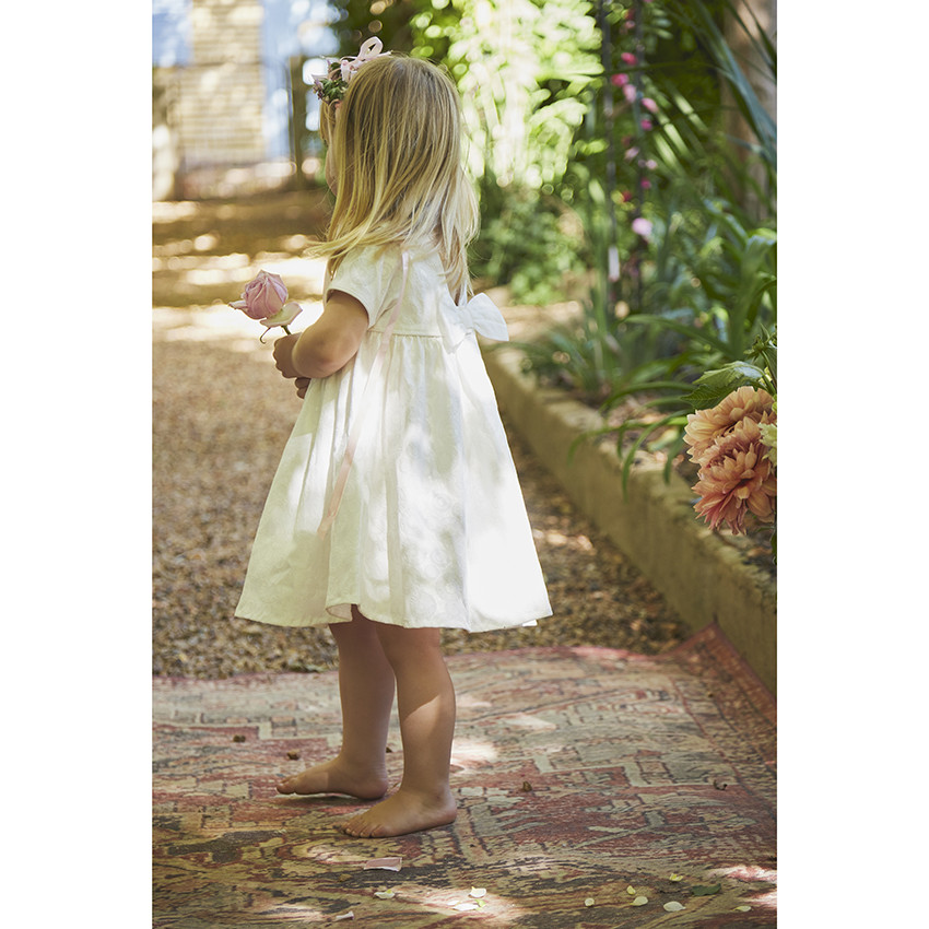 Αμάνικο φόρεμα σε jacquard για κορίτσι 