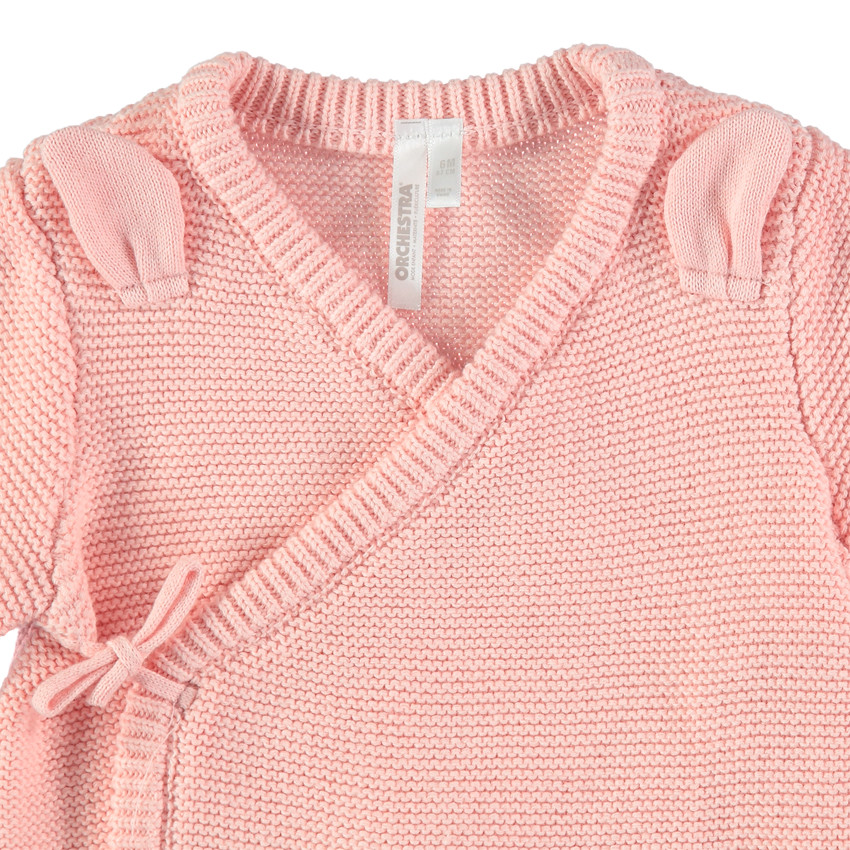 Brassière de naissance en tricot à oreilles reliéfées 