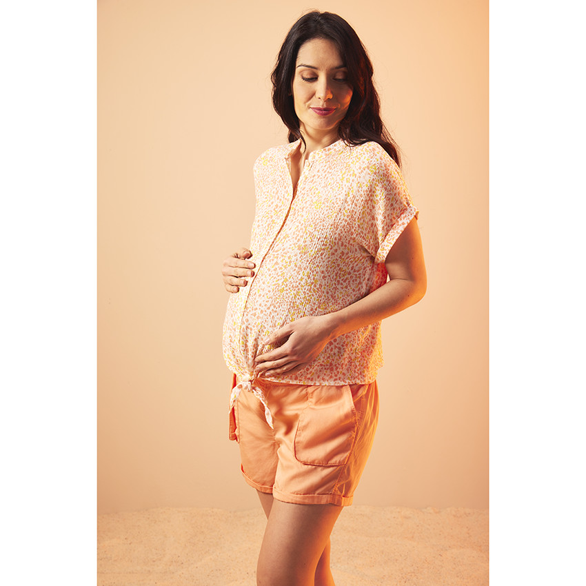 Σορτς αέρινο με φιόγκο για γυναίκες 