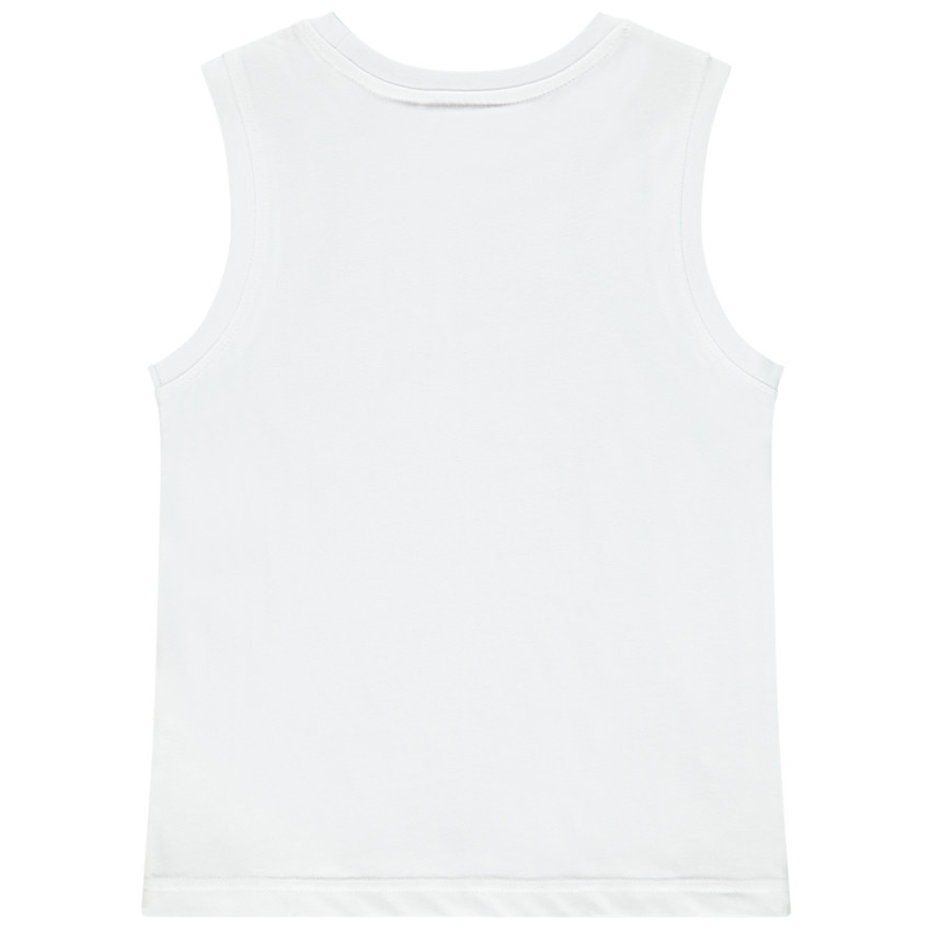 Αμάνικο μπλουζάκι από βαμβάκι με σχέδιο καρχαρία/σερφ για αγόρι 