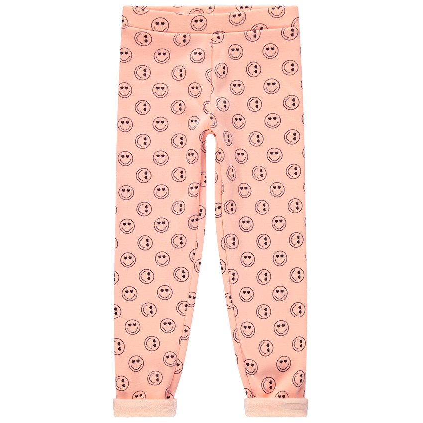 Κολάν με επένδυση sherpa και μοτίβο Smiley σε όλη την επιφάνεια 