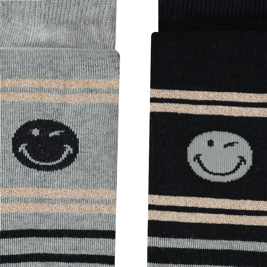 Σετ 2 χοντρά καλσόν με μοτίβο ©Smiley 