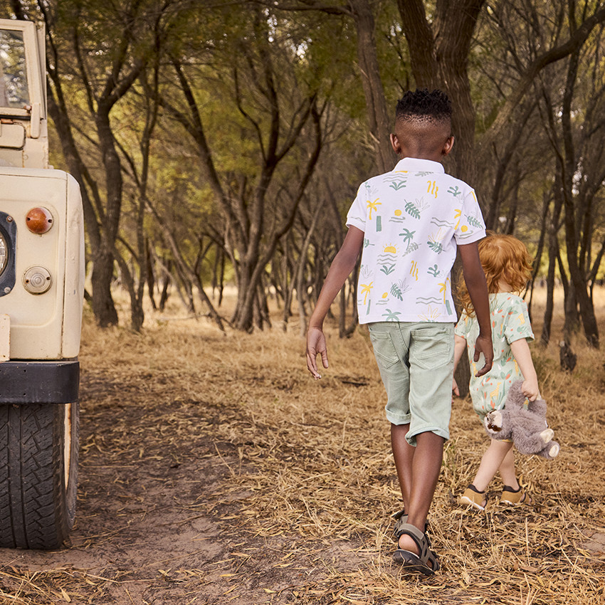 Πολυτελές κοντομάνικο polo με φανταστικό σχέδιο για αγόρι 