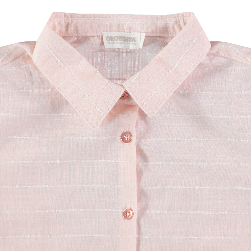 Πουκάμισο με ρίγες σε παρόμοια απόχρωση και κορδόνια που δένουν 