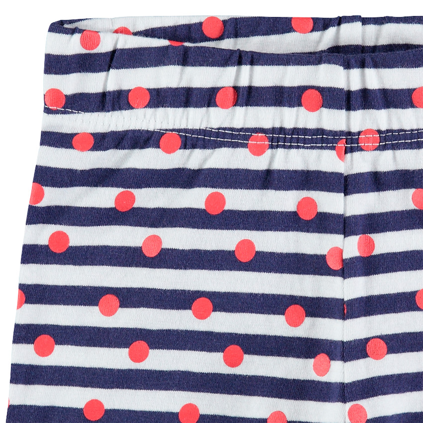 Σύνολο τουνίκ με τύπωμα και κοντό ριγέ κολάν 