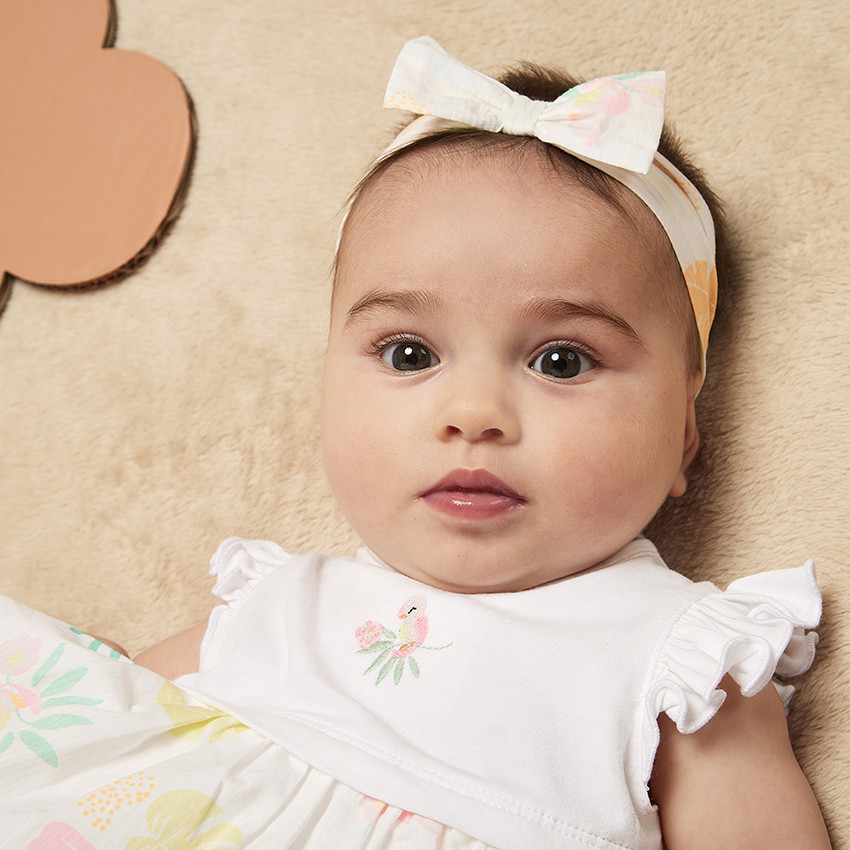 Φόρεμα body effet 2-σε-1 με σχέδιο feuillage για bebe κορίτσι 