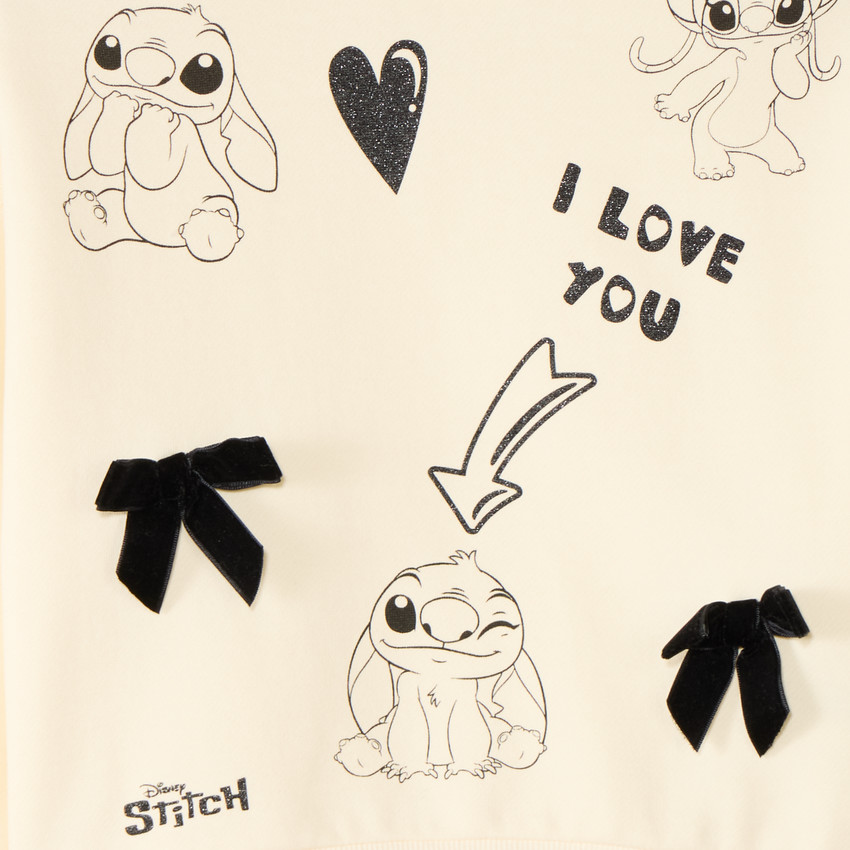 Φούτερ με τύπωμα Stitch κορίτσι 