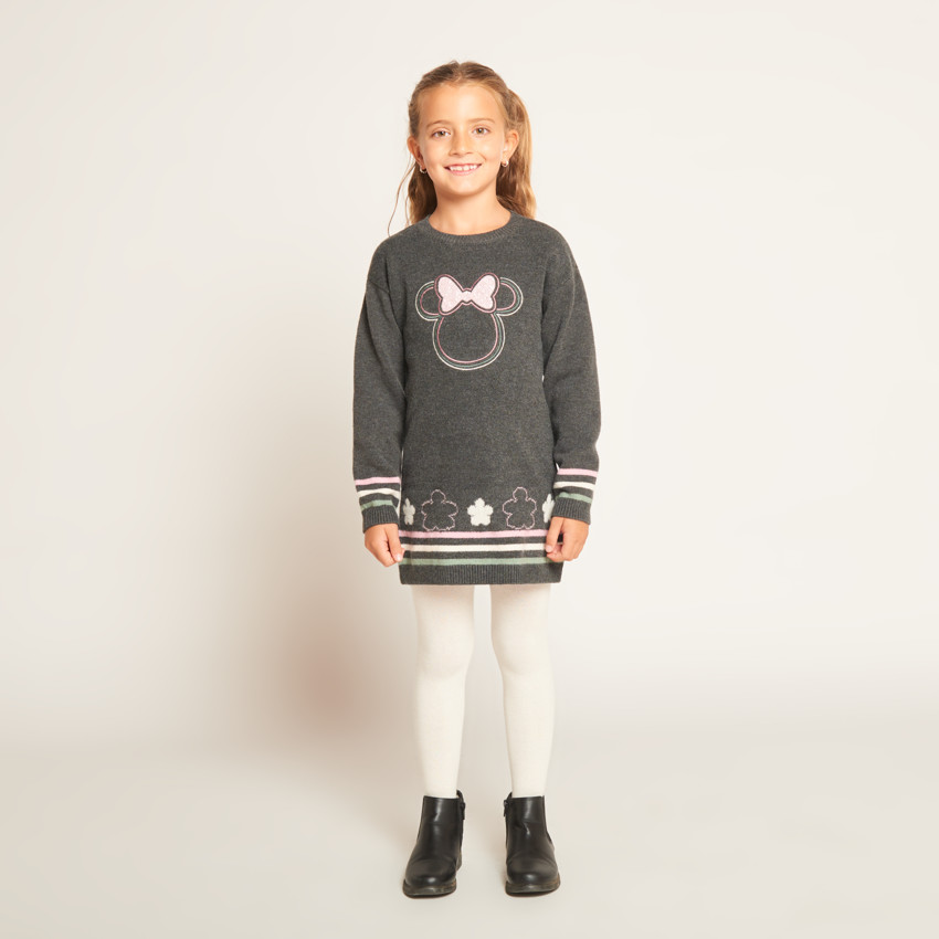 Robe manches longues en tricot Minnie Disney pour fille  
