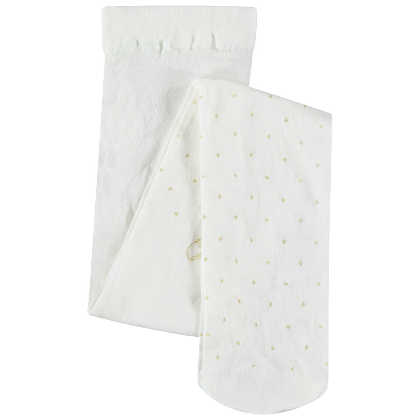 Λεπτό κολάν με χρυσαφί πουά μοτίβο σε όλη την επιφάνεια  