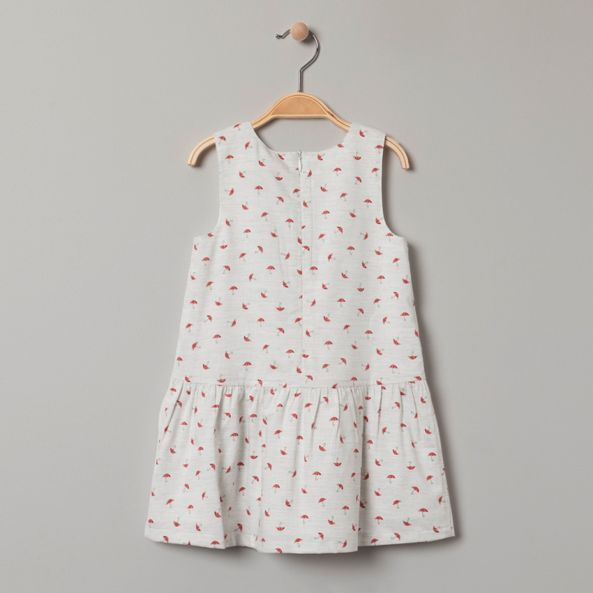 Φόρεμα κοντομάνικο με σχέδιο παραλλαγής σε όλη την επιφάνεια 