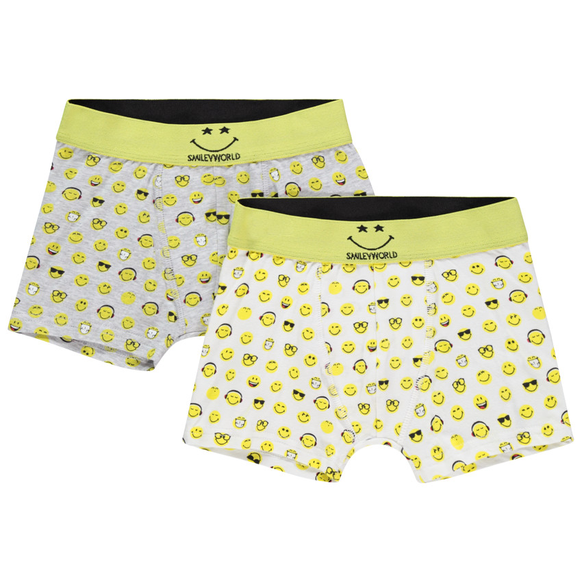 Σετ από 2 boxers με οργανικό βαμβάκι με σχέδια SmileyWorld σε όλη την επιφάνεια  Additional Σετ από 2 boxers με οργανικό βαμβάκι με σχέδια SmileyWorld σε όλη την επιφάνεια