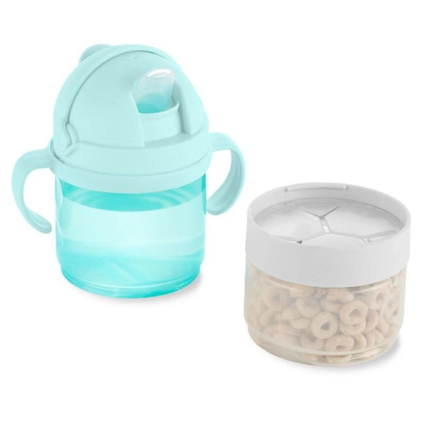 Σετ Ποτήρι Και Δοχείο Φαγητού Γαλάζιο 9N221910 2-In-1 Sip 'N Snack Set Teal-2 Σε 1 SKIPHOP 