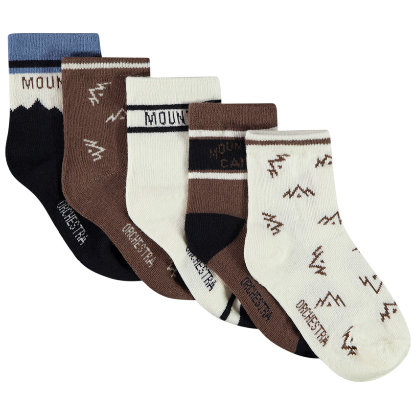 Σετ από 5 ζευγάρια κανονικών κάλτσων φαντασίας για αγόρι 