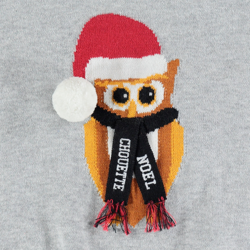 Χριστουγεννιάτικο πλεκτό πουλόβερο με ζακάρ μοτίβο 