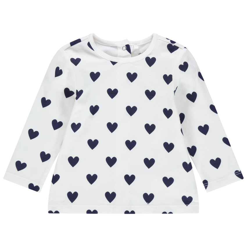 Μακρυμάνικη μπλούζα με μοτίβο καρδιές 