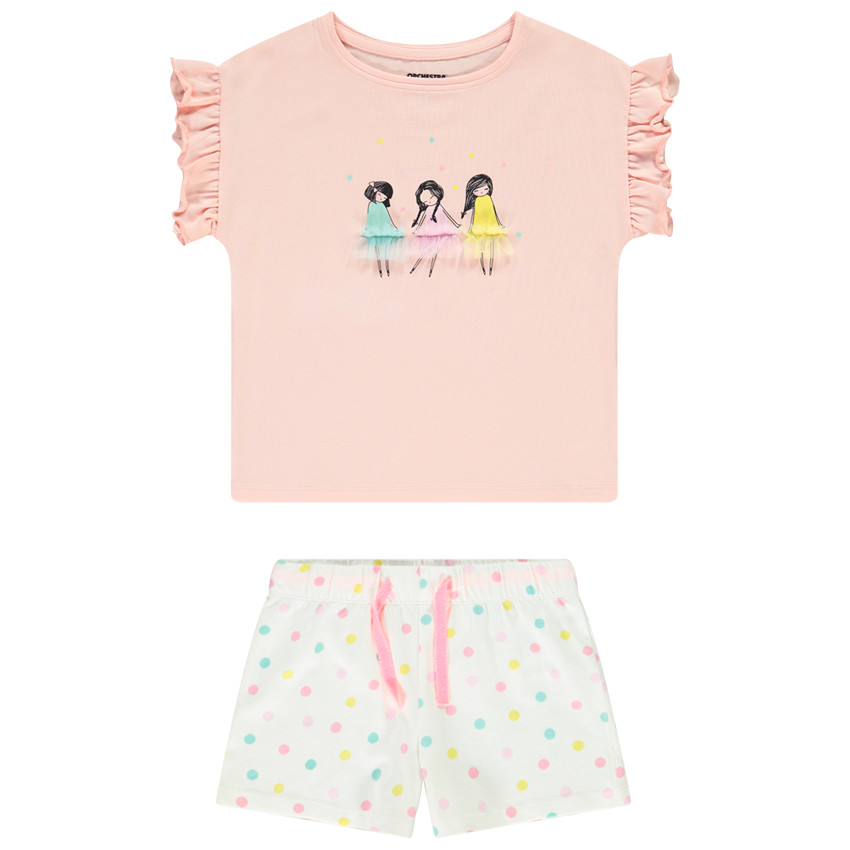 Pyjama t-shirt + short pour fille Main Pyjama t-shirt + short pour fille