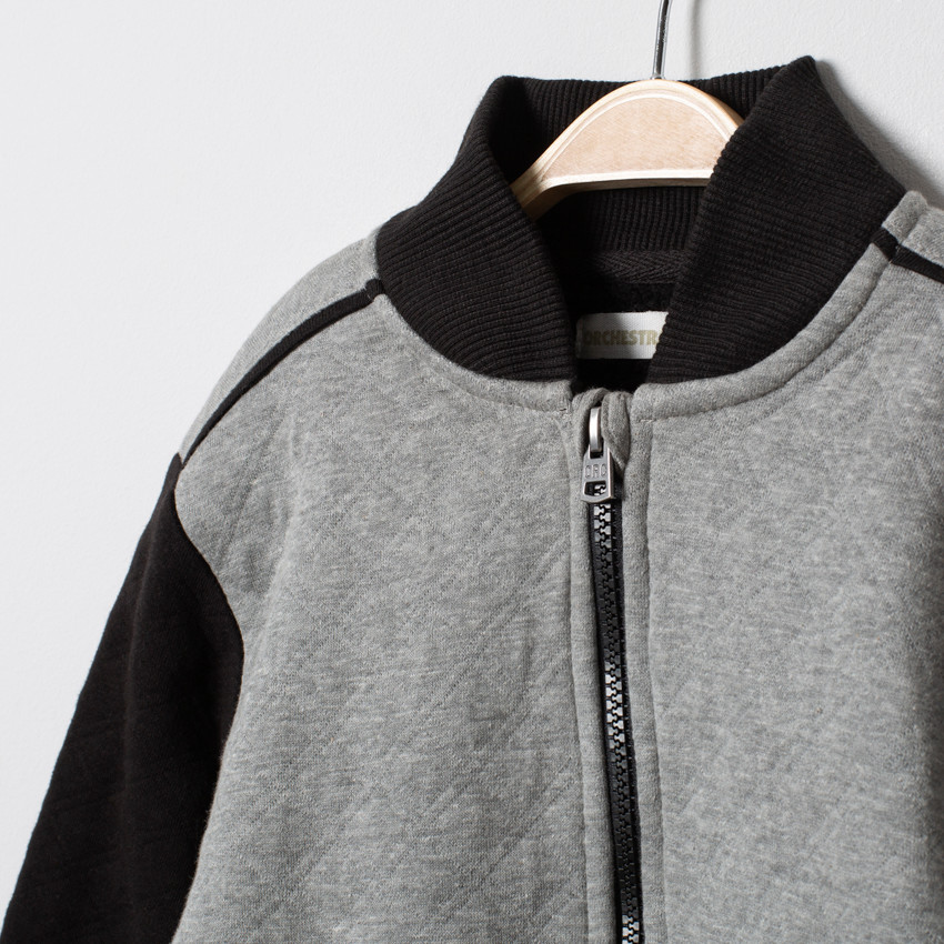 Ζακέτα molleton δίχρωμη για αγόρι 