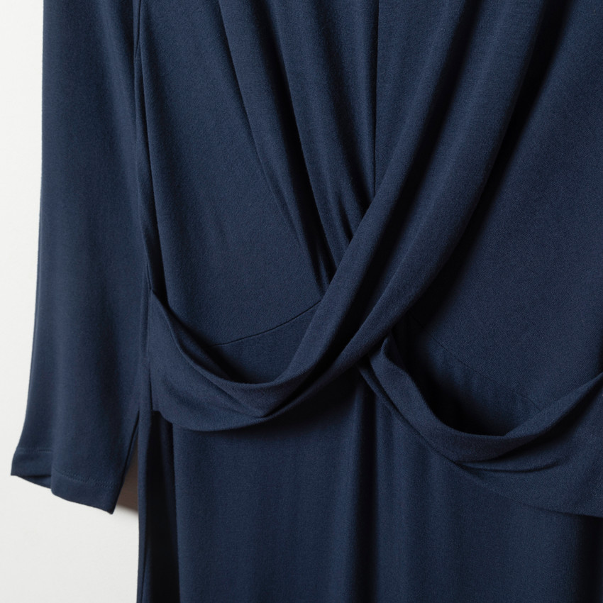 Φόρεμα εγκυμοσύνης μακρυμάνικο μπλε ναυτικό 