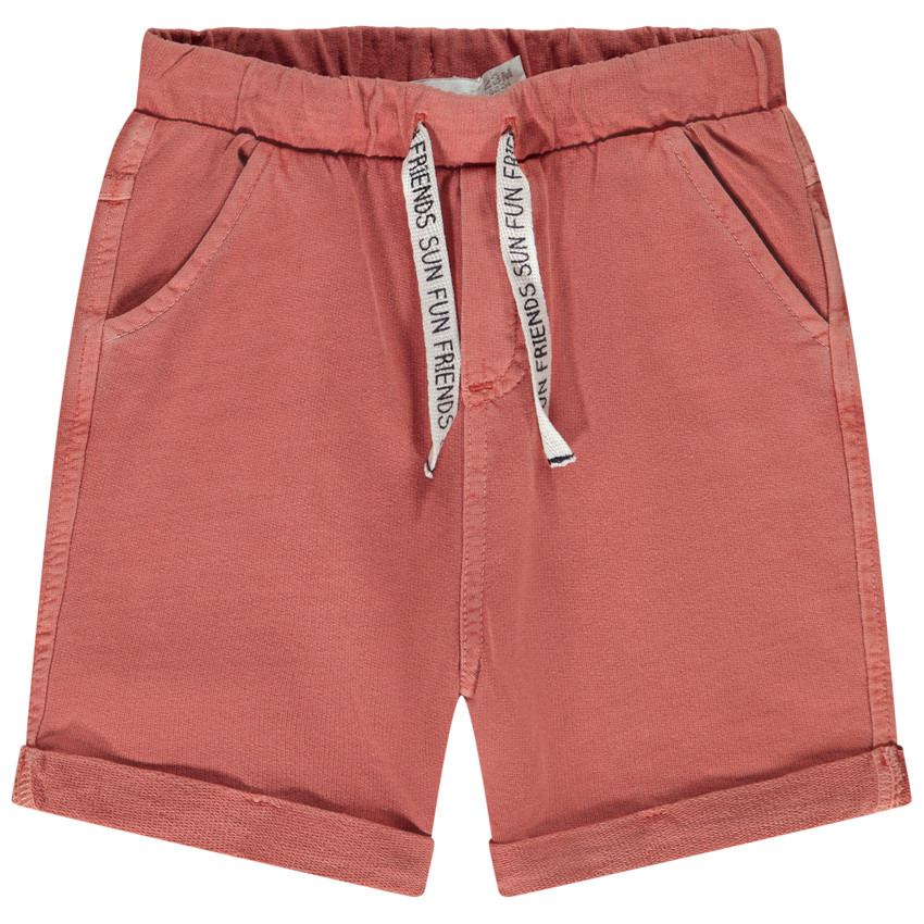 Βερμούδα από molleton μονόχρωμο για bebe αγόρι 