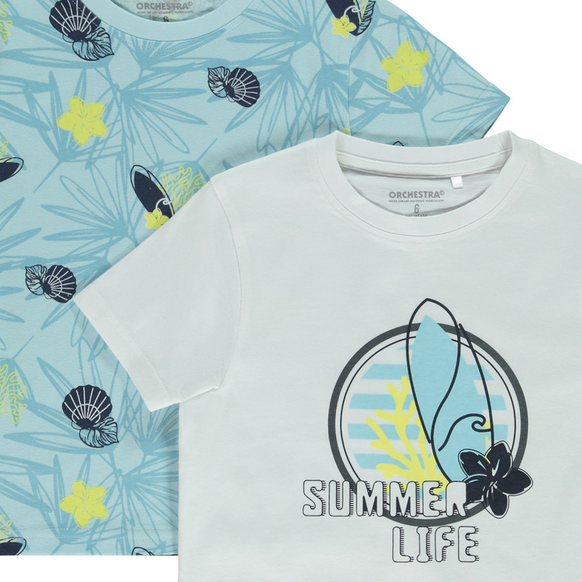 Σετ από 2 κοντομάνικα μπλουζάκια φαντεζί για αγόρι 