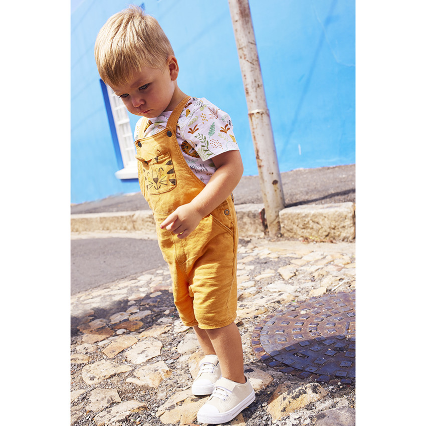 Σαλοπέτα κοντή print ludique τίγρη για bebe αγόρι 
