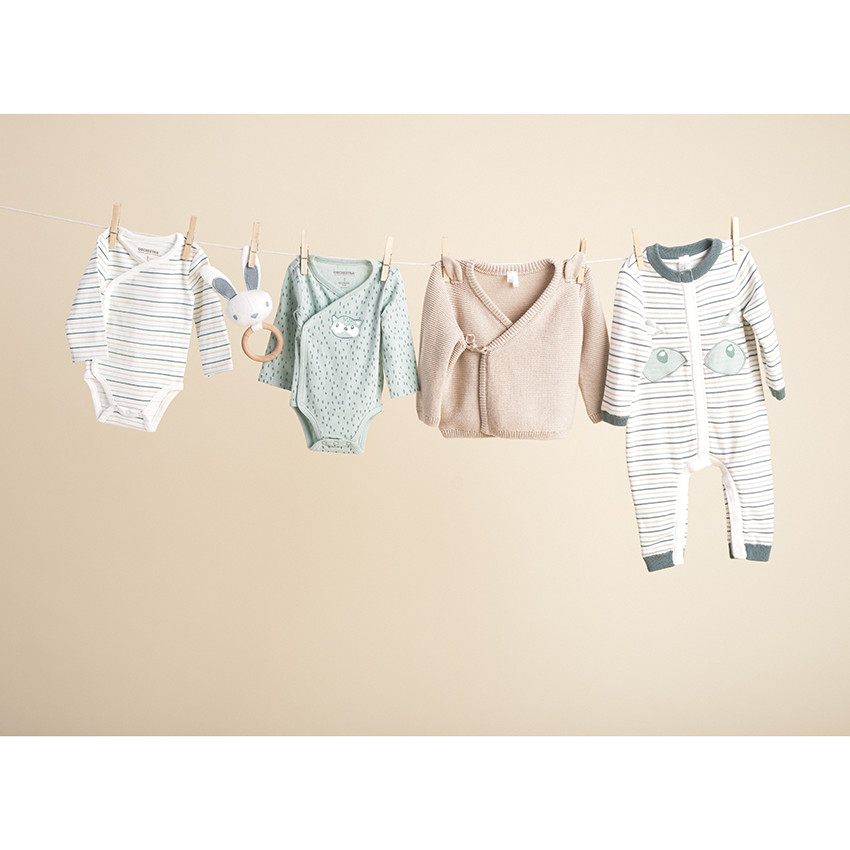 Brassière de naissance en tricot beige 