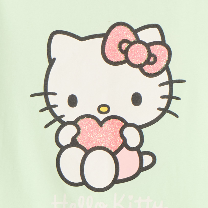 T-shirt με κοντά μανίκια με τύπωμα Hello Kitty για μωρά κορίτσια 